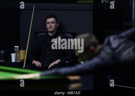 Peking, Peking, China. 7 Apr, 2018. Peking, China bis 7. April 2018: Englisch professional Snooker player Mark Selby konkurriert mit kyren Wilson im Halbfinale des Snooker China Open 2018 in Peking, April 7th, 2018. Credit: SIPA Asien/ZUMA Draht/Alamy leben Nachrichten Stockfoto