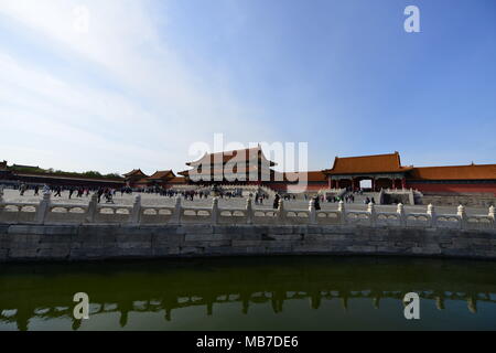 Peking, Peking, China. 7 Apr, 2018. Peking, China bis 7. April 2018: Die Verbotene Stadt in Peking. Credit: SIPA Asien/ZUMA Draht/Alamy leben Nachrichten Stockfoto