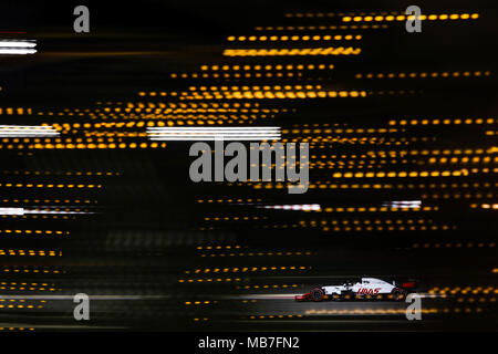 08 Romain Grosjean (fra), Haas F1 Team VF-18 Ferrari, Aktion während 2018 Formel 1 FIA-Weltmeisterschaft, Grand Prix, Bahrain in Sakhir von April 5 bis 8 | Verwendung weltweit Stockfoto