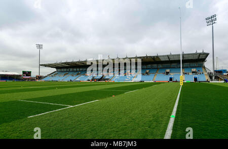 Exeter, Großbritannien. 08.04.2018, Sandy Park, Exeter, England; Aviva Premiership, Runde 19, Exeter v Gloucester; die Heimat der Exeter Chiefs, Sandy Park Credit: Aktuelles Bilder/Alamy leben Nachrichten Stockfoto