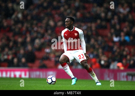 London, Großbritannien. 8 Apr, 2018. Danny Welbeck (A) im Arsenal v Southampton englische Premier League Spiel, das Emirates Stadium, London, am 8. April 2018. ** Dieses Bild ist für die redaktionelle Verwendung ** Quelle: Paul Marriott/Alamy leben Nachrichten Stockfoto