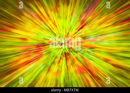 Psychedelisch hypnotischen unrealistisch Abstrakte Speedy Rosa Gier Hintergrund, motion blur Effekt, zoom Bewegungsunschärfe. Stockfoto