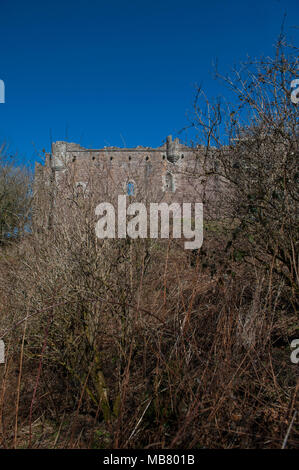 Burg Doune in Schottland - Historisches Denkmal und Drehort für mehrere Filme Stockfoto