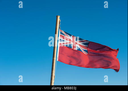 Eine königliche Fahne Flagge am Heck eines Schiffes in Schottland Stockfoto