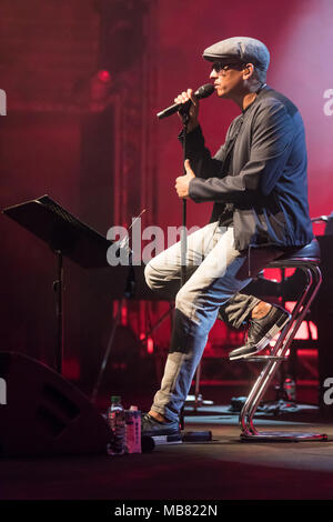 Die deutschen Soul- und R&B-Sänger Xavier Naidoo live bei der 25 Blue Balls Festival in Luzern, Schweiz Stockfoto