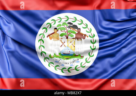 Flagge von Belize Stockfoto