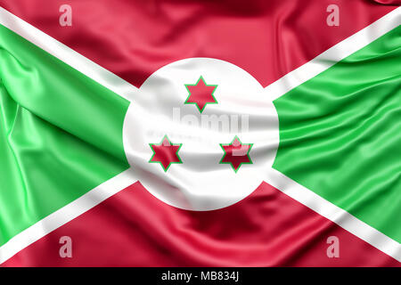 Flagge von Burundi Stockfoto