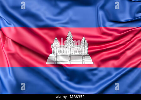 Flagge Kambodscha Stockfoto