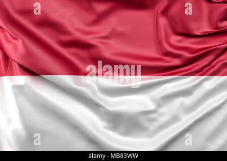 Flagge von Indonesien Stockfoto
