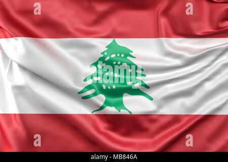 Flagge Libanon Stockfoto