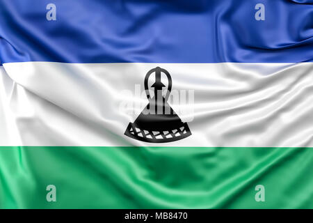 Flagge von Lesotho Stockfoto