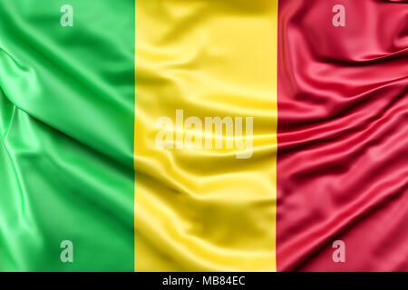 Flagge von Mali Stockfoto