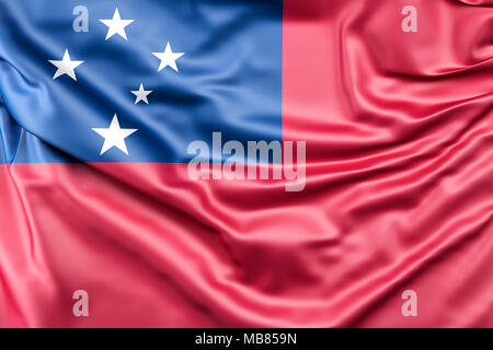 Flagge von Samoa Stockfoto