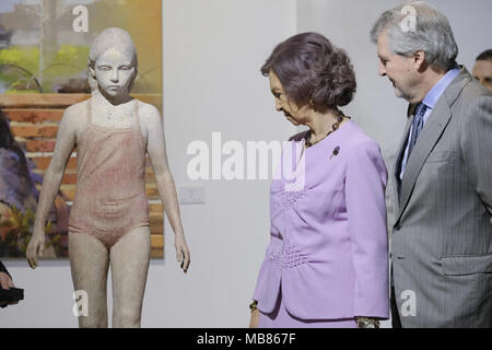 Königin Sofia besucht die 53 Skulptur und Malerei Auszeichnungen für die spanische Vereinigung von Malern und Bildhauern in Zusammenarbeit mit Google mit: Königin Sofia von Spanien Wo: Madrid, Spanien Wann: 08 Mar 2018 Credit: Oscar Gonzalez/WENN.com Stockfoto