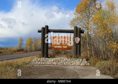 Fotos von Yellowstone und Grand Teton National Park Stockfoto