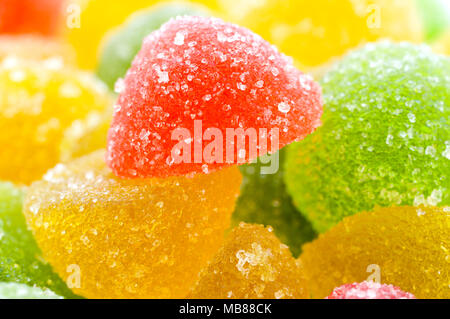 Gelee Zucker Bonbons Makro Stockfoto