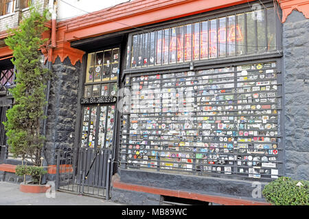 La Roma Records ist ein all-vinyl Store in Mexiko City, Mexiko, wo neue und gebrauchte Schallplatten gekauft, verkauft, oder gehandelt wird. Stockfoto