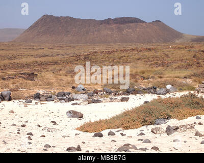 Trockene Landschaft von Sao Vicente, einer der Kapverdischen Inseln Stockfoto