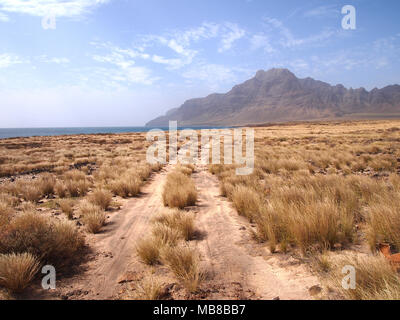 Trockene Landschaft von Sao Vicente, einer der Kapverdischen Inseln Stockfoto