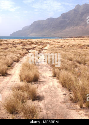 Trockene Landschaft von Sao Vicente, einer der Kapverdischen Inseln Stockfoto