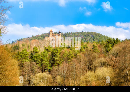 Die Burg Berwartstein in der Pfälzer Wald Stockfoto