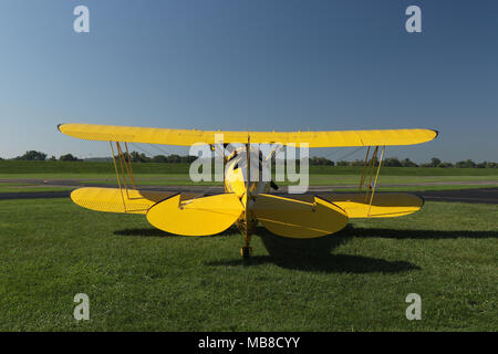 1930er Jahre Vintage Flugzeug. WACO CLASSIC AIRCRAFT Modell YMF-F5 C, Seriennummer F5C 104. N820 WF. Flying Heritage Festival von Experimental Aircraft Associati Stockfoto