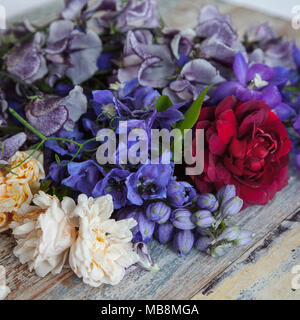 Englische Schnittblumen für die Feier Dekorationen Stockfoto