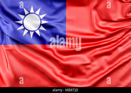 Flagge von Taiwan Stockfoto