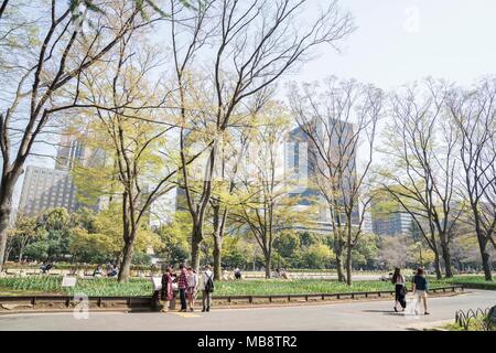 Feder Szene in Hibiya Park, Tokio, Tokyo, Japan Stockfoto