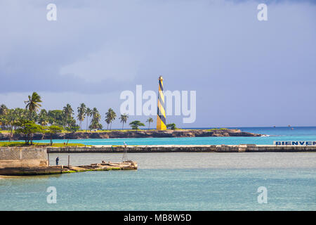 Punta Torrecilla Leuchtturm, Santo Domingo, Domnican Republik Stockfoto