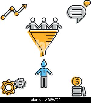 Business Icons im Set Stock Vektor