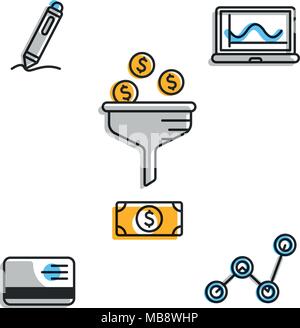 Finanzielle Symbole Stock Vektor