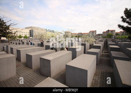 Denkmal für die ermordeten Juden Europas, Berlin, Deutschland Stockfoto