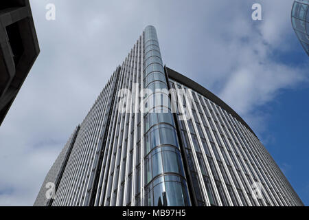 Außenansicht des Deloitte Hauptsitzes LLP 1 New Street Square Bürogebäude in der 66 Shoe Lane in der Stadt LONDON GROSSBRITANNIEN KATHY DEWITT Stockfoto