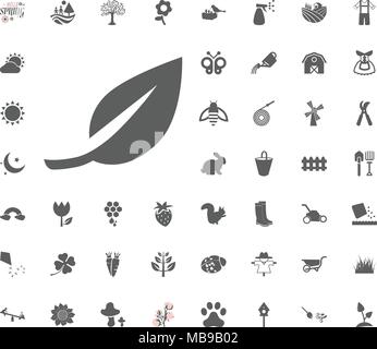 Blatt Symbol. Feder Vektor-illustration Icon Set Stock Vektor