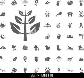 Blatt Symbol. Feder Vektor-illustration Icon Set Stock Vektor