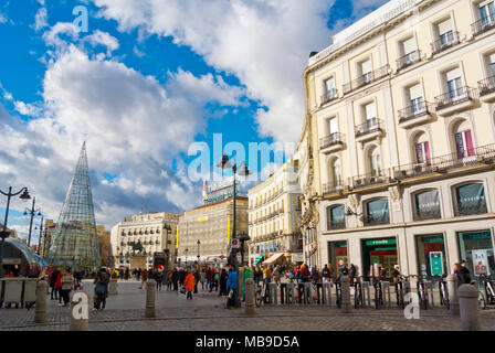 Puerta del Sol, Madrid, Spanien Stockfoto