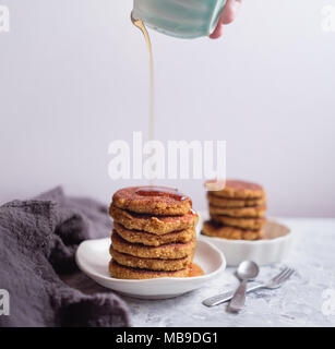 Quinoa Pfannkuchen Stockfoto