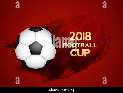 2018 Fußball-Cup Sport Hintergrund Vector Illustration Stock Vektor