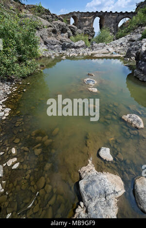 Portugiesische steinerne Brücke, Debre Libanos, Äthiopien Stockfoto