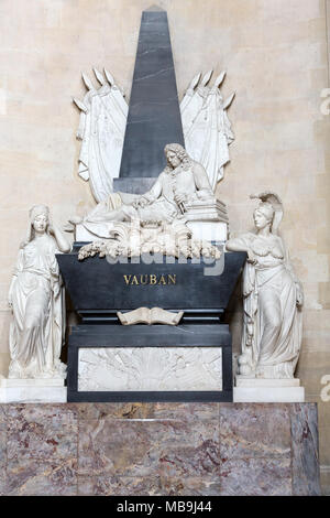 Paris - Die Nationale Residenz der Invaliden. Der Marschall Vauban Grab Stockfoto