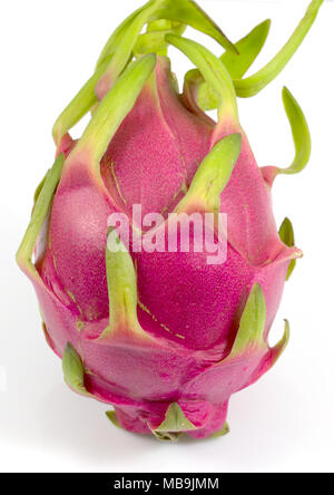 Lebendige von dragon Obst, helle Farbe von Dragon Fruit isolieren auf weißem Hintergrund mit Freistellungspfad, gesunde Frucht Konzept. Stockfoto