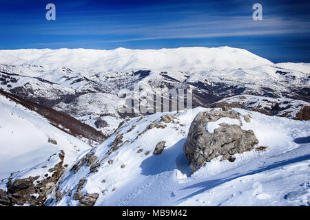 Bjelašnica Gebirge im Zentrum von Bosnien und Herzegowina im Winter Stockfoto