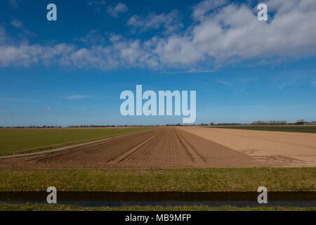 Ackerland friskney Lincolnshire Stockfoto