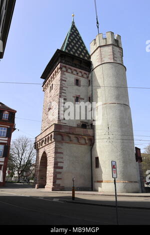 Spalentor Basel, mittelalterlichen Stadttor, Wehrturm, Schweiz Stockfoto