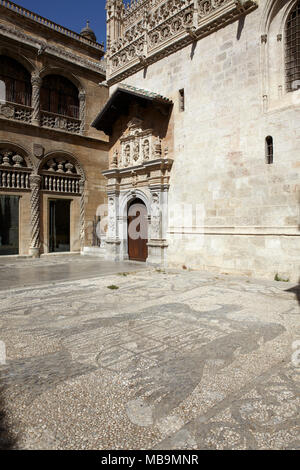 Eingang zu den Königlichen Kapelle von Granada, Andalusien, Spanien Stockfoto