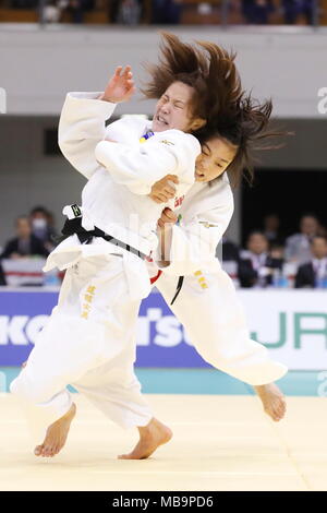 Fukuoka, Japan. 8 Apr, 2018. Yamazaki Tamami Judo: All Japan ausgewählte Judo's Meisterschaften Frauen -48 kg Finale in Fukuoka, Japan. Credit: Sho Tamura/LBA SPORT/Alamy leben Nachrichten Stockfoto