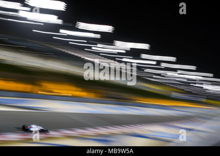 Sakhir, Bahrain. 08 Apr, 2018. Spaziergang Lance (Can), Williams F1 Mercedes FW 41, Aktion während 2018 Formel 1 FIA-Weltmeisterschaft, Bahrain Grand Prix | Verwendung der weltweiten Kredit: dpa/Alamy leben Nachrichten Stockfoto