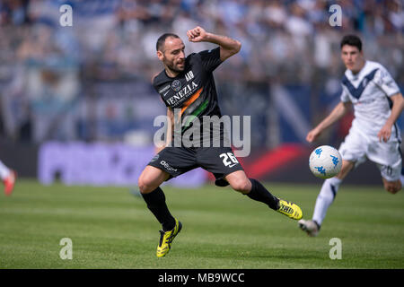 Agostino Garofalo von Venezia während des Italienischen erie B' Match zwischen Venezia 1-2 Brescia am Pier Luigi Penzo Stadion am 8. April 2018 in Venedig, Italien. Credit: Maurizio Borsari/LBA/Alamy leben Nachrichten Stockfoto