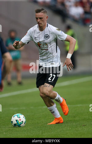 08 April 2018, Deutschland, Frankfurt/Main: Fussball, Bundesliga, Eintracht Frankfurt gegen 1899 Hoffenheim in der Commerzbank-Arena. Die Frankfurter Marius Wolf. Foto: Thomas Frey/dpa Stockfoto